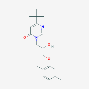 6-Tert-butyl-3-[3-(2,5-dimethylphenoxy)-2-hydroxypropyl]pyrimidin-4-one