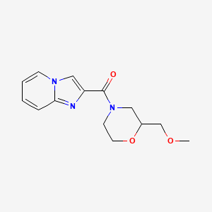 molecular formula C14H17N3O3 B7038240 Imidazo[1,2-a]pyridin-2-yl-[2-(methoxymethyl)morpholin-4-yl]methanone 