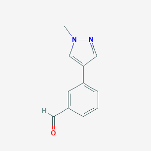 molecular formula C11H10N2O B070398 3-(1-Methyl-1H-pyrazol-4-YL)benzaldehyde CAS No. 179055-93-7