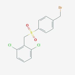 molecular formula C14H11BrCl2O2S B070401 4-(2,6-Dichlorobenzylsulphonyl)benzylbromide CAS No. 175202-80-9