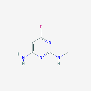 molecular formula C5H7FN4 B070423 6-Fluoro-N2-methylpyrimidine-2,4-diamine CAS No. 165258-67-3