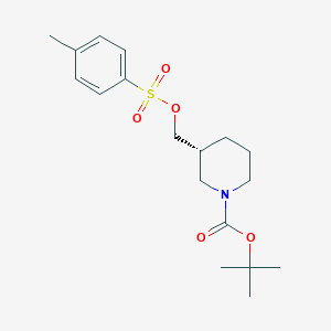 molecular formula C18H27NO5S B070425 (R)-tert-butyl 3-(tosyloxymethyl)piperidine-1-carboxylate CAS No. 191092-07-6