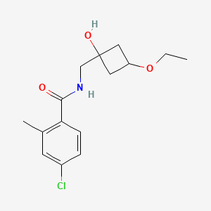 4-chloro-N-[(3-ethoxy-1-hydroxycyclobutyl)methyl]-2-methylbenzamide