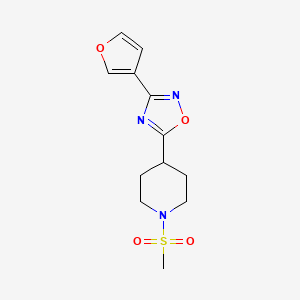 3-(Furan-3-yl)-5-(1-methylsulfonylpiperidin-4-yl)-1,2,4-oxadiazole