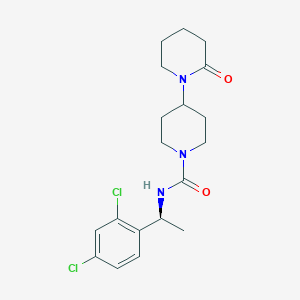 N-[(1S)-1-(2,4-dichlorophenyl)ethyl]-4-(2-oxopiperidin-1-yl)piperidine-1-carboxamide