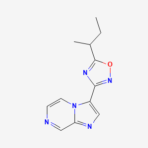 5-Butan-2-yl-3-imidazo[1,2-a]pyrazin-3-yl-1,2,4-oxadiazole