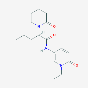 N-(1-ethyl-6-oxopyridin-3-yl)-4-methyl-2-(2-oxopiperidin-1-yl)pentanamide