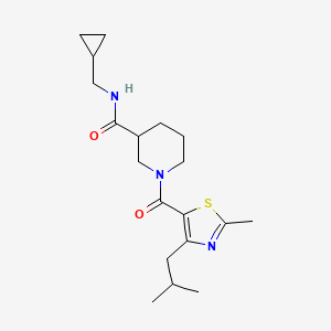 N-(cyclopropylmethyl)-1-[2-methyl-4-(2-methylpropyl)-1,3-thiazole-5-carbonyl]piperidine-3-carboxamide