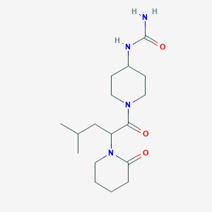 [1-[4-Methyl-2-(2-oxopiperidin-1-yl)pentanoyl]piperidin-4-yl]urea