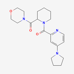 Morpholin-4-yl-[1-(4-pyrrolidin-1-ylpyridine-2-carbonyl)piperidin-2-yl]methanone