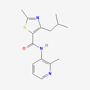 2-methyl-4-(2-methylpropyl)-N-(2-methylpyridin-3-yl)-1,3-thiazole-5-carboxamide