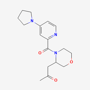 1-[4-(4-Pyrrolidin-1-ylpyridine-2-carbonyl)morpholin-3-yl]propan-2-one