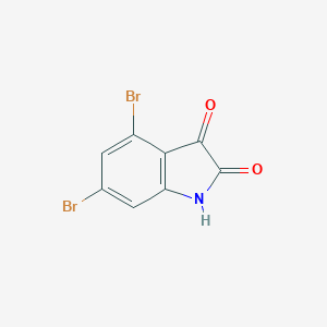 molecular formula C8H3Br2NO2 B070428 4,6-二溴吲哚啉-2,3-二酮 CAS No. 187326-67-6
