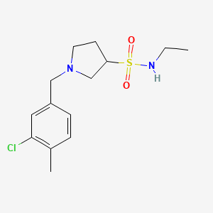 1-[(3-chloro-4-methylphenyl)methyl]-N-ethylpyrrolidine-3-sulfonamide