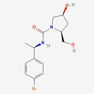 (2S,4S)-N-[(1R)-1-(4-bromophenyl)ethyl]-4-hydroxy-2-(hydroxymethyl)pyrrolidine-1-carboxamide