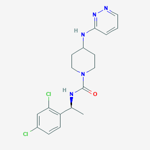 N-[(1S)-1-(2,4-dichlorophenyl)ethyl]-4-(pyridazin-3-ylamino)piperidine-1-carboxamide