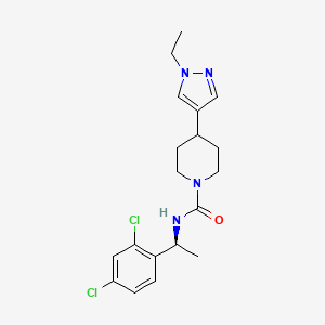 N-[(1S)-1-(2,4-dichlorophenyl)ethyl]-4-(1-ethylpyrazol-4-yl)piperidine-1-carboxamide