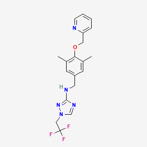 N-[[3,5-dimethyl-4-(pyridin-2-ylmethoxy)phenyl]methyl]-1-(2,2,2-trifluoroethyl)-1,2,4-triazol-3-amine