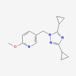 5-[(3,5-Dicyclopropyl-1,2,4-triazol-1-yl)methyl]-2-methoxypyridine