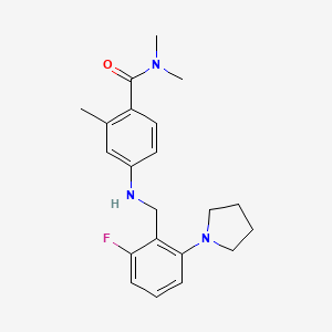 4-[(2-fluoro-6-pyrrolidin-1-ylphenyl)methylamino]-N,N,2-trimethylbenzamide