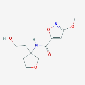 N-[3-(2-hydroxyethyl)oxolan-3-yl]-3-methoxy-1,2-oxazole-5-carboxamide