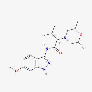 2-(2,6-dimethylmorpholin-4-yl)-N-(6-methoxy-1H-indazol-3-yl)-3-methylbutanamide