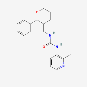 1-(2,6-Dimethylpyridin-3-yl)-3-[(2-phenyloxan-3-yl)methyl]urea