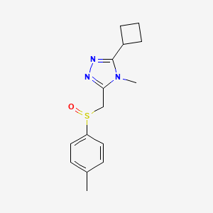 3-Cyclobutyl-4-methyl-5-[(4-methylphenyl)sulfinylmethyl]-1,2,4-triazole