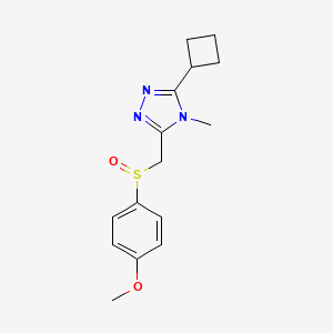 3-Cyclobutyl-5-[(4-methoxyphenyl)sulfinylmethyl]-4-methyl-1,2,4-triazole