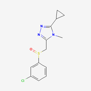 3-[(3-Chlorophenyl)sulfinylmethyl]-5-cyclopropyl-4-methyl-1,2,4-triazole