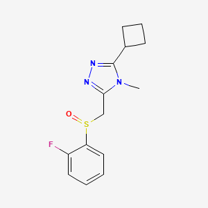 3-Cyclobutyl-5-[(2-fluorophenyl)sulfinylmethyl]-4-methyl-1,2,4-triazole