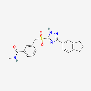 3-[[3-(2,3-dihydro-1H-inden-5-yl)-1H-1,2,4-triazol-5-yl]sulfonylmethyl]-N-methylbenzamide