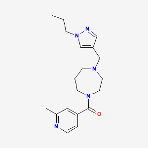 (2-Methylpyridin-4-yl)-[4-[(1-propylpyrazol-4-yl)methyl]-1,4-diazepan-1-yl]methanone