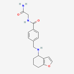 N-(2-amino-2-oxoethyl)-4-[(4,5,6,7-tetrahydro-1-benzofuran-4-ylamino)methyl]benzamide