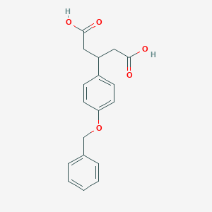 molecular formula C18H18O5 B070430 3-(4-Benzyloxyphenyl)pentanedioic acid CAS No. 165119-29-9