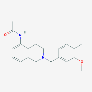 N-[2-[(3-methoxy-4-methylphenyl)methyl]-3,4-dihydro-1H-isoquinolin-5-yl]acetamide