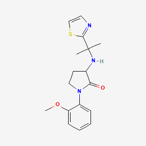 1-(2-Methoxyphenyl)-3-[2-(1,3-thiazol-2-yl)propan-2-ylamino]pyrrolidin-2-one