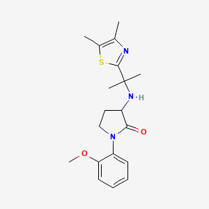 3-[2-(4,5-Dimethyl-1,3-thiazol-2-yl)propan-2-ylamino]-1-(2-methoxyphenyl)pyrrolidin-2-one