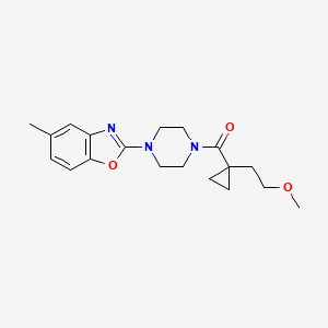 [1-(2-Methoxyethyl)cyclopropyl]-[4-(5-methyl-1,3-benzoxazol-2-yl)piperazin-1-yl]methanone