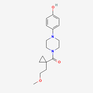 [4-(4-Hydroxyphenyl)piperazin-1-yl]-[1-(2-methoxyethyl)cyclopropyl]methanone