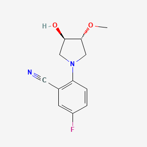 5-fluoro-2-[(3R,4R)-3-hydroxy-4-methoxypyrrolidin-1-yl]benzonitrile