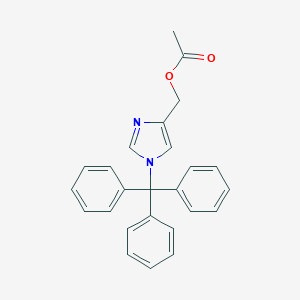 molecular formula C25H22N2O2 B070431 (1-Trityl-1H-imidazol-4-YL)methyl acetate CAS No. 183500-34-7