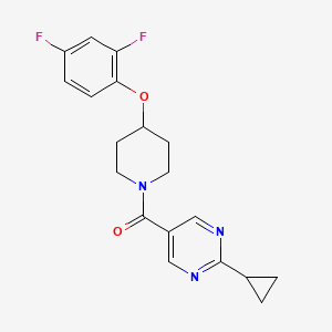 (2-Cyclopropylpyrimidin-5-yl)-[4-(2,4-difluorophenoxy)piperidin-1-yl]methanone