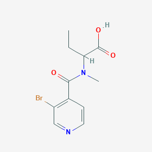 2-[(3-Bromopyridine-4-carbonyl)-methylamino]butanoic acid