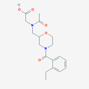 2-[Acetyl-[[4-(2-ethylbenzoyl)morpholin-2-yl]methyl]amino]acetic acid