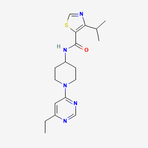 N-[1-(6-ethylpyrimidin-4-yl)piperidin-4-yl]-4-propan-2-yl-1,3-thiazole-5-carboxamide