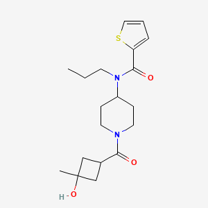 N-[1-(3-hydroxy-3-methylcyclobutanecarbonyl)piperidin-4-yl]-N-propylthiophene-2-carboxamide