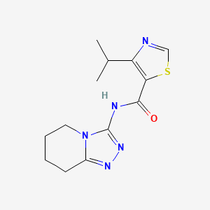 4-propan-2-yl-N-(5,6,7,8-tetrahydro-[1,2,4]triazolo[4,3-a]pyridin-3-yl)-1,3-thiazole-5-carboxamide