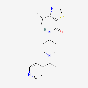 4-propan-2-yl-N-[1-(1-pyridin-4-ylethyl)piperidin-4-yl]-1,3-thiazole-5-carboxamide