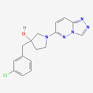 3-[(3-Chlorophenyl)methyl]-1-([1,2,4]triazolo[4,3-b]pyridazin-6-yl)pyrrolidin-3-ol